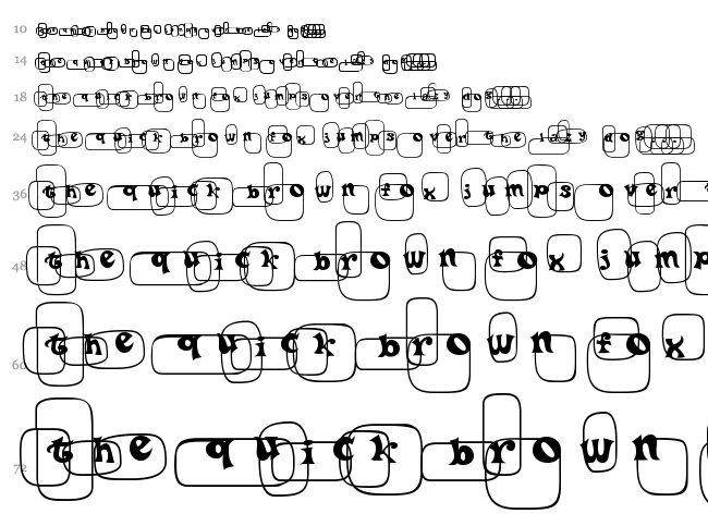 Po Beef font waterfall